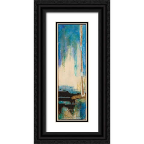 Peacock Story Black Ornate Wood Framed Art Print with Double Matting by Villarreal Villarreal, Gabriela