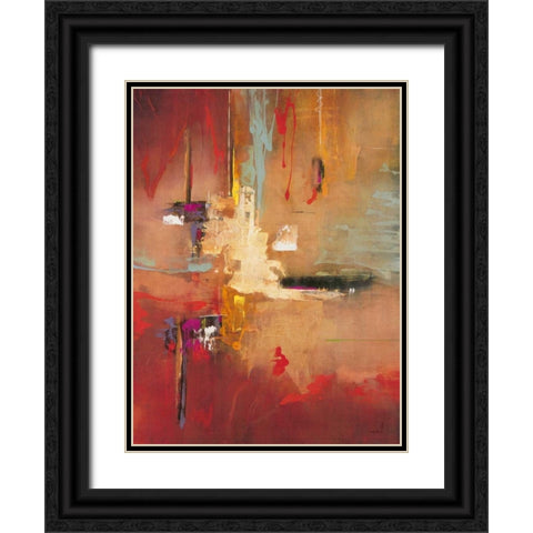 Opal Crimson Black Ornate Wood Framed Art Print with Double Matting by Villarreal Villarreal, Gabriela