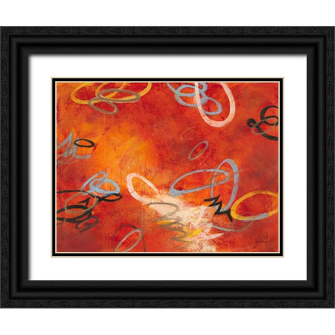 Interlocking 2 Black Ornate Wood Framed Art Print with Double Matting by Villarreal Villarreal, Gabriela