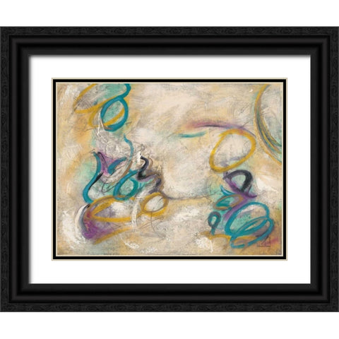 Free Form 2 Black Ornate Wood Framed Art Print with Double Matting by Villarreal Villarreal, Gabriela