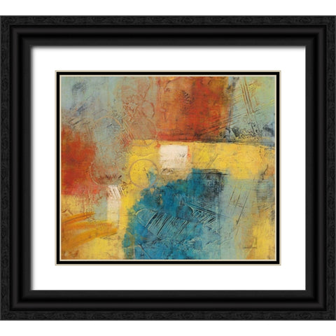 Linear Yellow 1 Black Ornate Wood Framed Art Print with Double Matting by Villarreal Villarreal, Gabriela