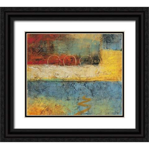 Linear Yellow 2 Black Ornate Wood Framed Art Print with Double Matting by Villarreal Villarreal, Gabriela