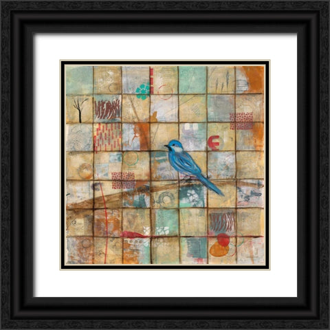 Bluebird Song Black Ornate Wood Framed Art Print with Double Matting by Villarreal Villarreal, Gabriela