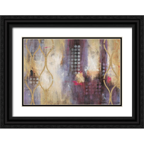 Golden Prisms Black Ornate Wood Framed Art Print with Double Matting by Villarreal Villarreal, Gabriela