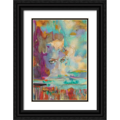 Frente A Frente Black Ornate Wood Framed Art Print with Double Matting by Villarreal