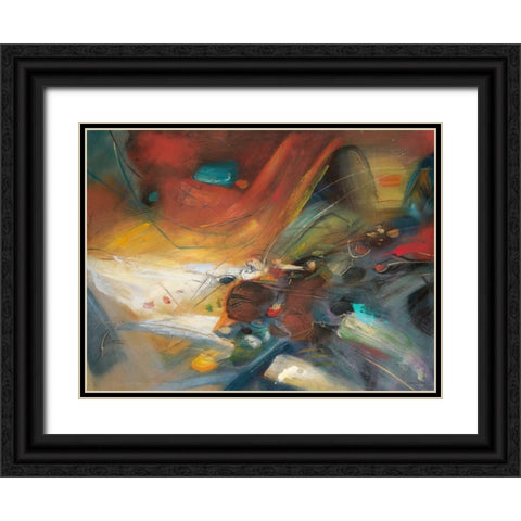 Continuo Dos Black Ornate Wood Framed Art Print with Double Matting by Villarreal