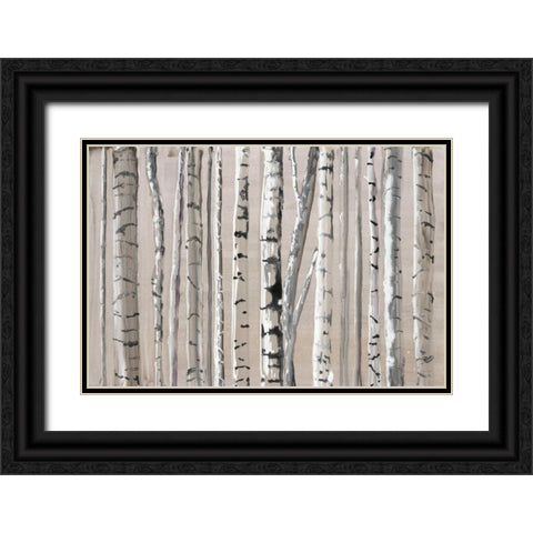 West Coast Birch Black Ornate Wood Framed Art Print with Double Matting by Gold, Lora