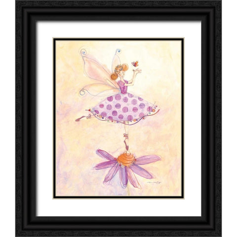 Penelope Petal Black Ornate Wood Framed Art Print with Double Matting by Rawlings, Robin