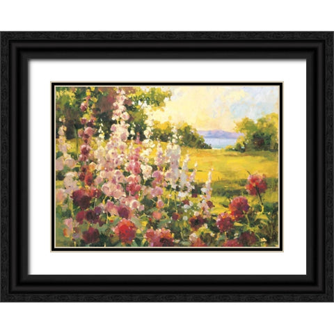 Ocean Vista Black Ornate Wood Framed Art Print with Double Matting by Grant, Kay
