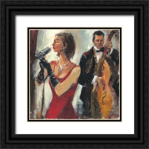 Divas Solo Black Ornate Wood Framed Art Print with Double Matting by Santiago, Paul