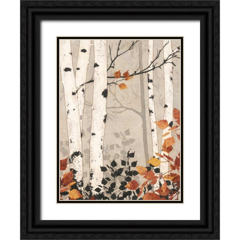 Birch Damask  Black Ornate Wood Framed Art Print with Double Matting by Pluch, Melissa