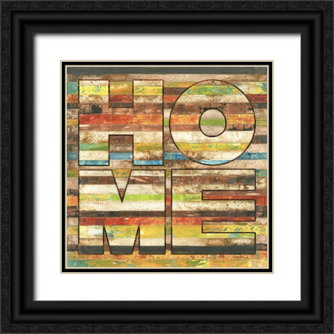 Striped Home Black Ornate Wood Framed Art Print with Double Matting by Pluch, Melissa