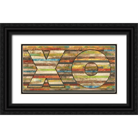 Hugs and Kisses Black Ornate Wood Framed Art Print with Double Matting by Pluch, Melissa