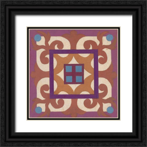 Global Square Black Ornate Wood Framed Art Print with Double Matting by Smith, Hope