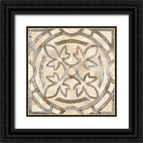 NATURAL MOROCCAN TILE 3 Black Ornate Wood Framed Art Print with Double Matting by Smith, Hope