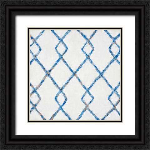 Delft Blue Pattern 2 Black Ornate Wood Framed Art Print with Double Matting by Smith, Hope