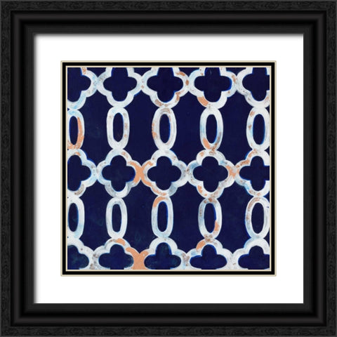 Delft Blue Pattern 3 Black Ornate Wood Framed Art Print with Double Matting by Smith, Hope