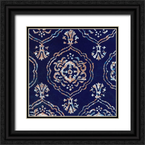 Delft Blue Pattern 4 Black Ornate Wood Framed Art Print with Double Matting by Smith, Hope