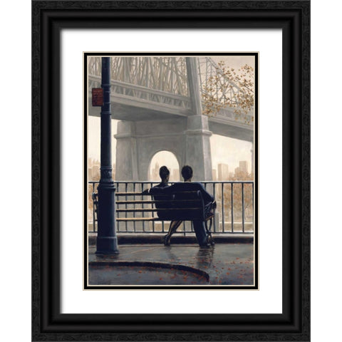 Urban Reflections Black Ornate Wood Framed Art Print with Double Matting by Sullivan, Miles