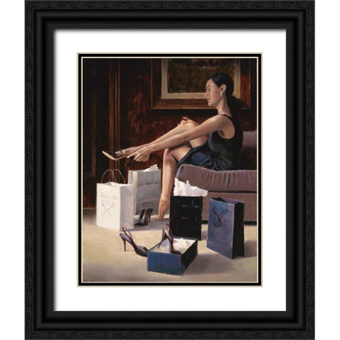 Room Service-Her Black Ornate Wood Framed Art Print with Double Matting by Sullivan, Myles