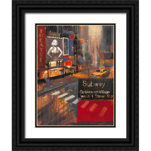 Urban Bombshell Black Ornate Wood Framed Art Print with Double Matting by Sullivan, Myles