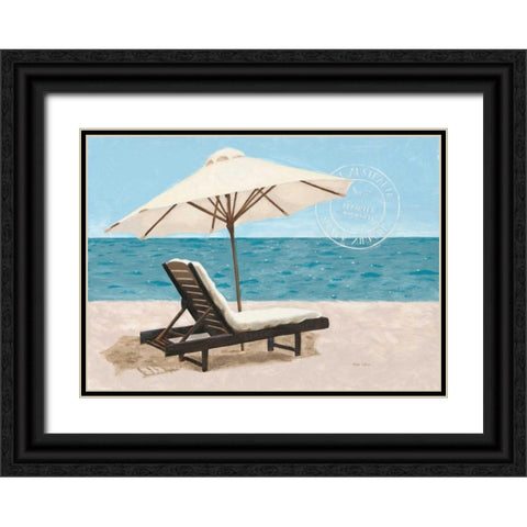 Escape and Relax Black Ornate Wood Framed Art Print with Double Matting by Sullivan, Myles