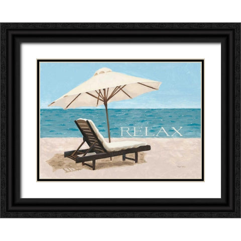 Escape and Relax - no postmark Black Ornate Wood Framed Art Print with Double Matting by Sullivan, Myles