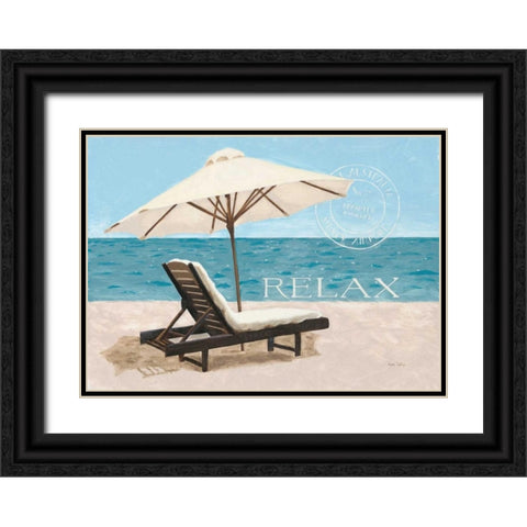 Escape and Relax Black Ornate Wood Framed Art Print with Double Matting by Sullivan, Myles