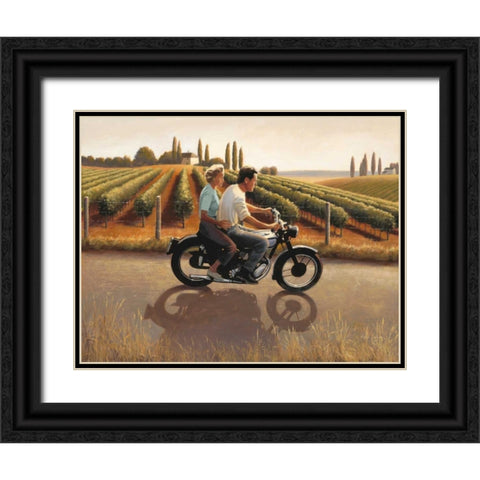 Tuscan Smapshot Black Ornate Wood Framed Art Print with Double Matting by Sullivan, Myles
