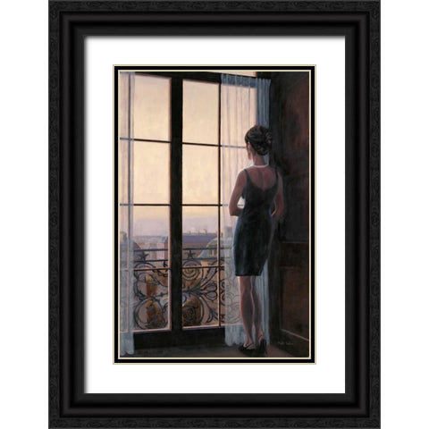 Waiting for Paris 2 Black Ornate Wood Framed Art Print with Double Matting by Sullivan, Myles