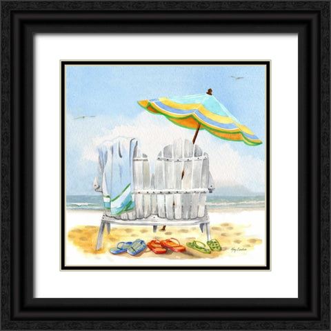 Our Favourite Chairs Black Ornate Wood Framed Art Print with Double Matting by Escobedo, Mary