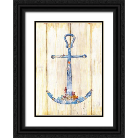 Stay Anchored Black Ornate Wood Framed Art Print with Double Matting by Escobedo, Mary