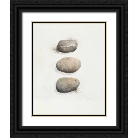 Field Study Stone  Black Ornate Wood Framed Art Print with Double Matting by Gottschlag, Jurgen