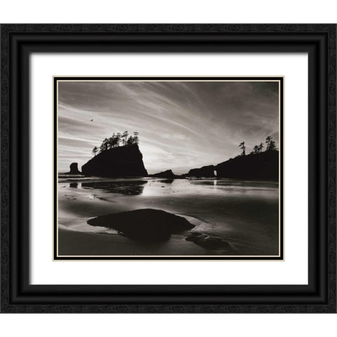 Low Tide Morning Black Ornate Wood Framed Art Print with Double Matting by Aniballi, Brett