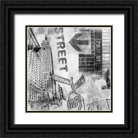 New York Intersection  Black Ornate Wood Framed Art Print with Double Matting by Abbott, Sara