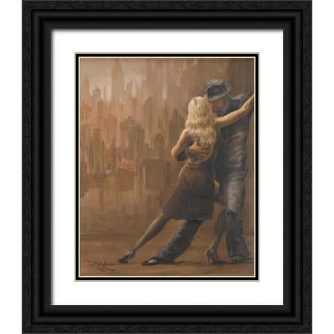 Night in the City Black Ornate Wood Framed Art Print with Double Matting by Amber, Zeph