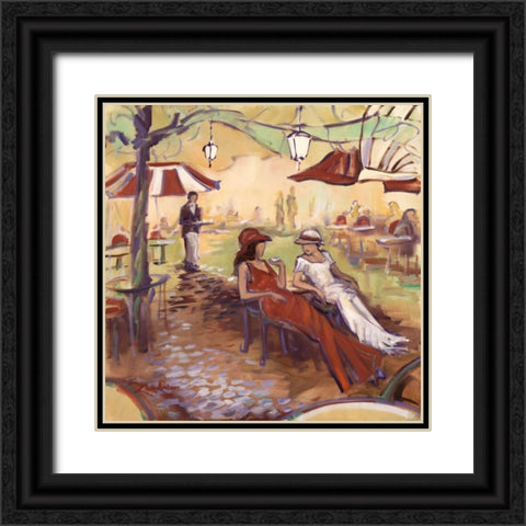 Afternoon TÃªte-Ã -tÃªte Black Ornate Wood Framed Art Print with Double Matting by Amber, Zeph