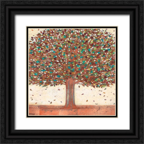 Copper Shimmer Tree Black Ornate Wood Framed Art Print with Double Matting by Wyatt, Norman Jr.