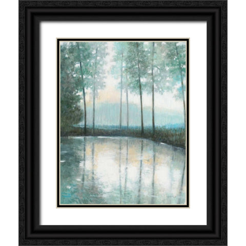 Morning Trees 1 Black Ornate Wood Framed Art Print with Double Matting by Wyatt, Norman Jr.
