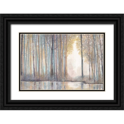 Forest Reflections  Black Ornate Wood Framed Art Print with Double Matting by Wyatt, Norman Jr.