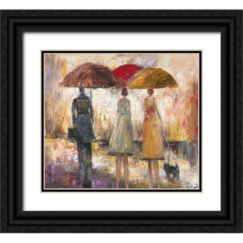 Spring Showers 1 Black Ornate Wood Framed Art Print with Double Matting by Taylor, Marc