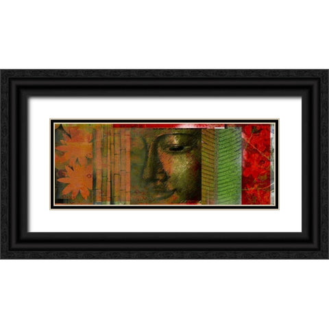 Buddha Story Black Ornate Wood Framed Art Print with Double Matting by Robertson, Walter