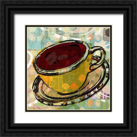 Stetched Coffee Black Ornate Wood Framed Art Print with Double Matting by Robertson, Walter