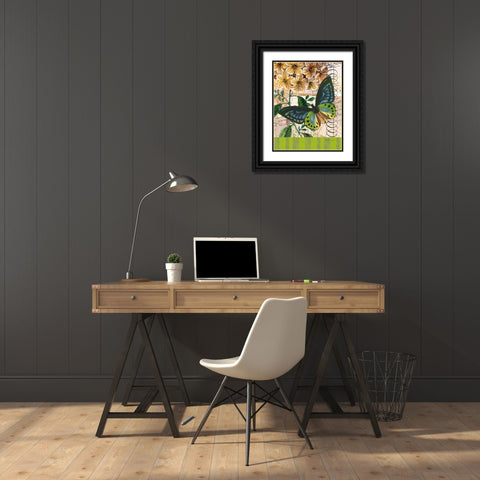 Bountiful Butterfly 2 Black Ornate Wood Framed Art Print with Double Matting by Robertson, Walter