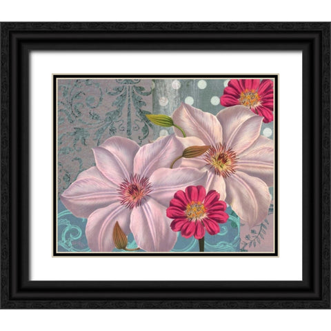 Polka Dot Bouquet 2 Black Ornate Wood Framed Art Print with Double Matting by Robertson, Walter