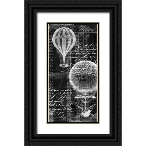 Balloon Tandem Black Ornate Wood Framed Art Print with Double Matting by Robertson, Walter