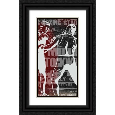 Boxer Panel 2 Black Ornate Wood Framed Art Print with Double Matting by Robertson, Walter