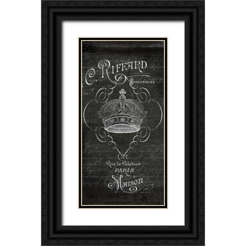 Maison Filigree  Black Ornate Wood Framed Art Print with Double Matting by Robertson, Walter