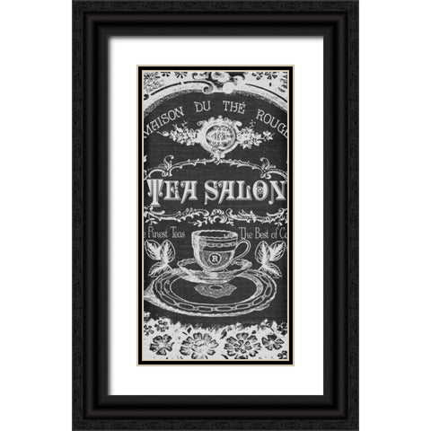Salon Filigree  Black Ornate Wood Framed Art Print with Double Matting by Robertson, Walter
