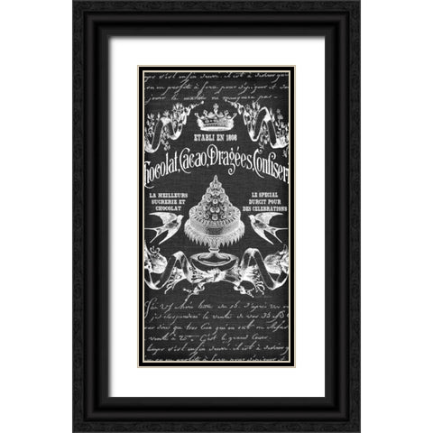 Dessert Filigree  Black Ornate Wood Framed Art Print with Double Matting by Robertson, Walter